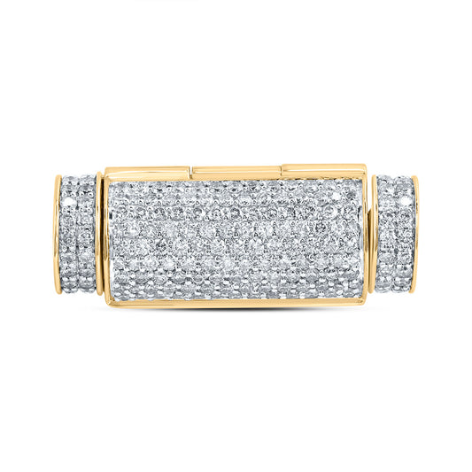 10K Yellow Gold 2 7/8 Ctw Natural Diamond (10MM) Rope Lock Box