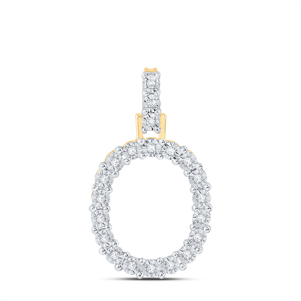 10kt Yellow Or White Gold Natural Diamond Number Pendant