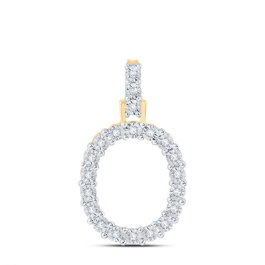 10kt Yellow Or White Gold Natural Diamond Number Pendant