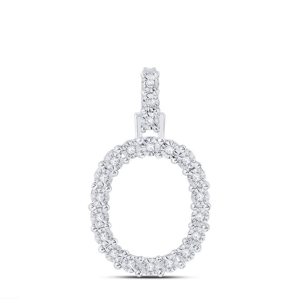 10kt Yellow Or White Gold Natural Diamond Number Pendant