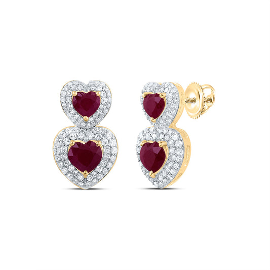 14kt Yellow Or White Or Rose Gold Natural Diamond Hs Natural Gem Fashion Heart Earring