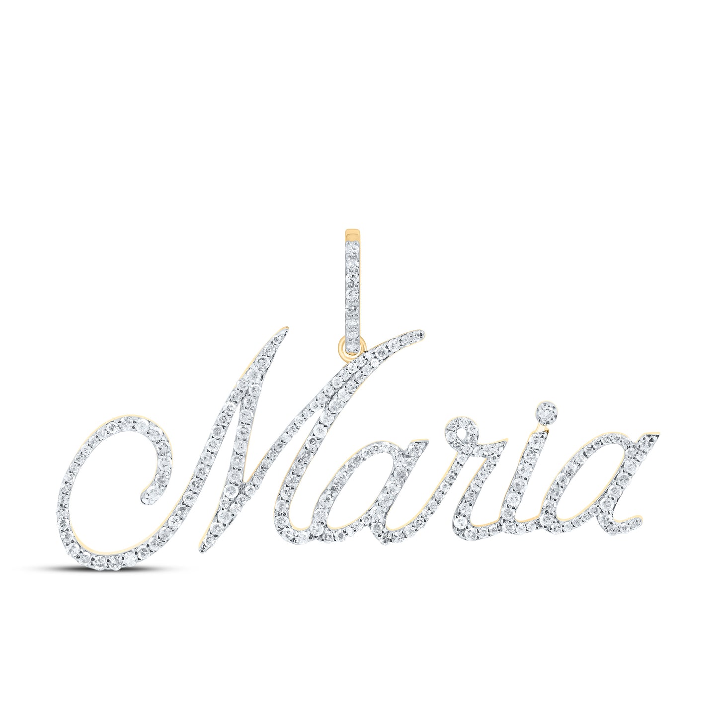 10kt Yellow Gold Natural Diamond Pendant