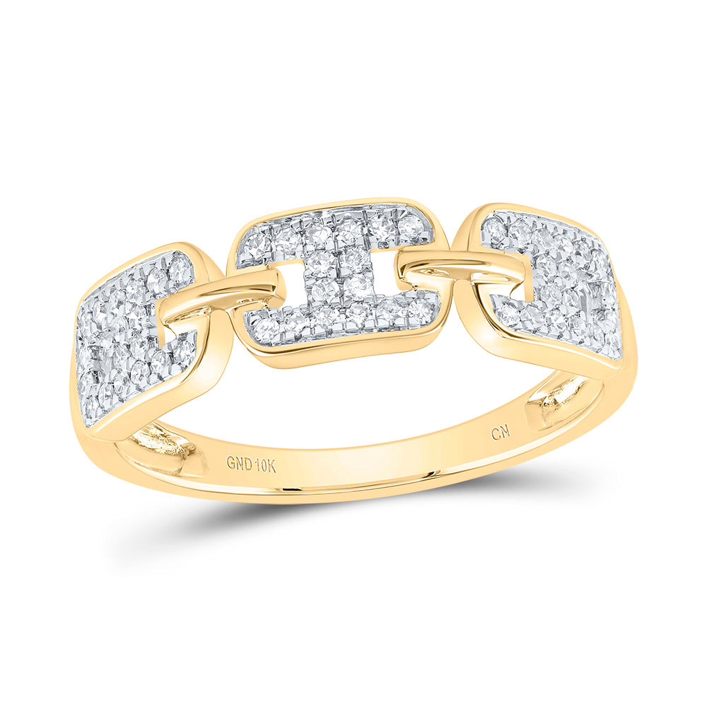 10kt Yellow Gold 1/5 Cttw Natural Diamond Bridal Wedding Engagement Anniversary Ring, Women Size: 5-9