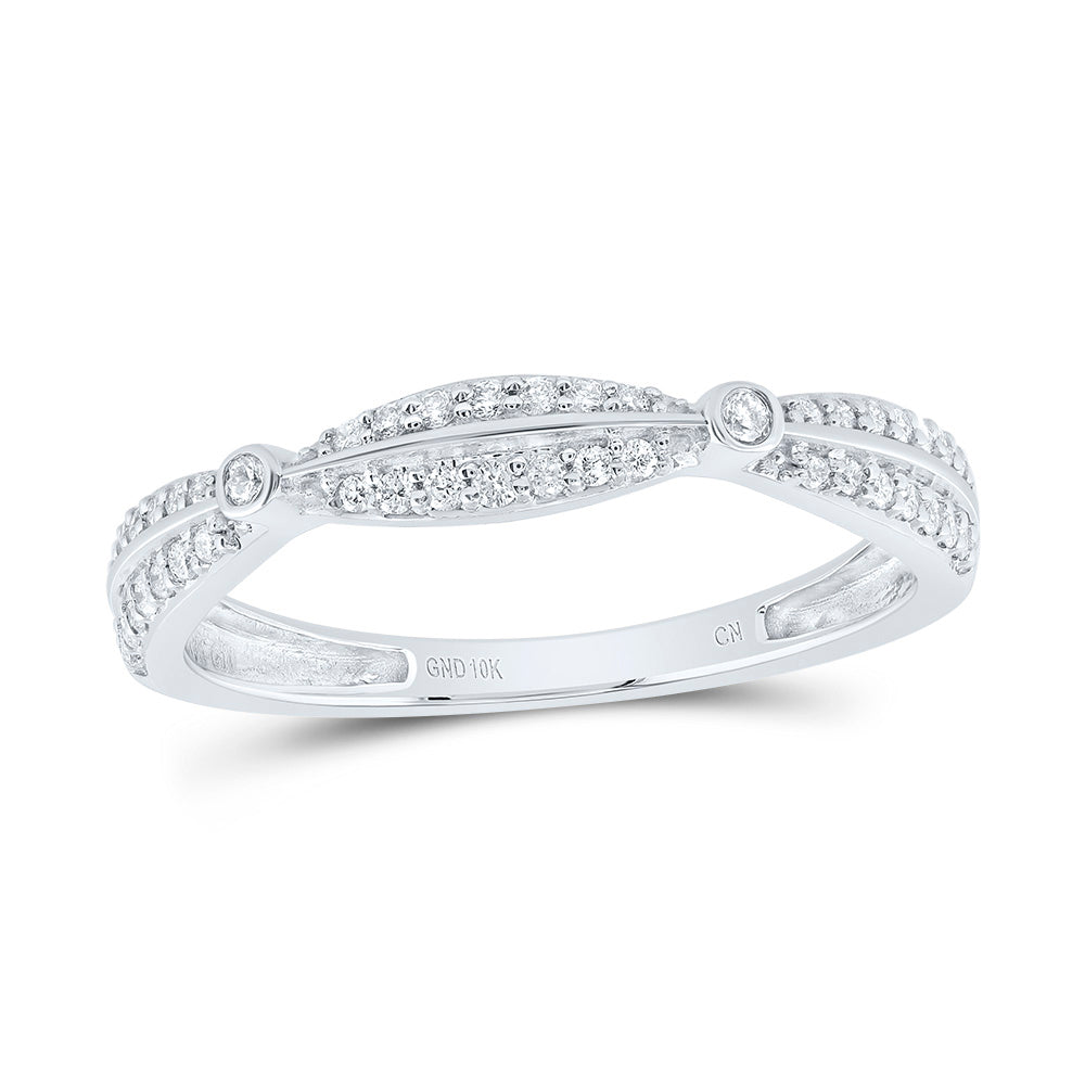 10kt White Gold 1/5 Cttw Natural Diamond Bridal Wedding Engagement Anniversary Ring, Women Size: 5-9