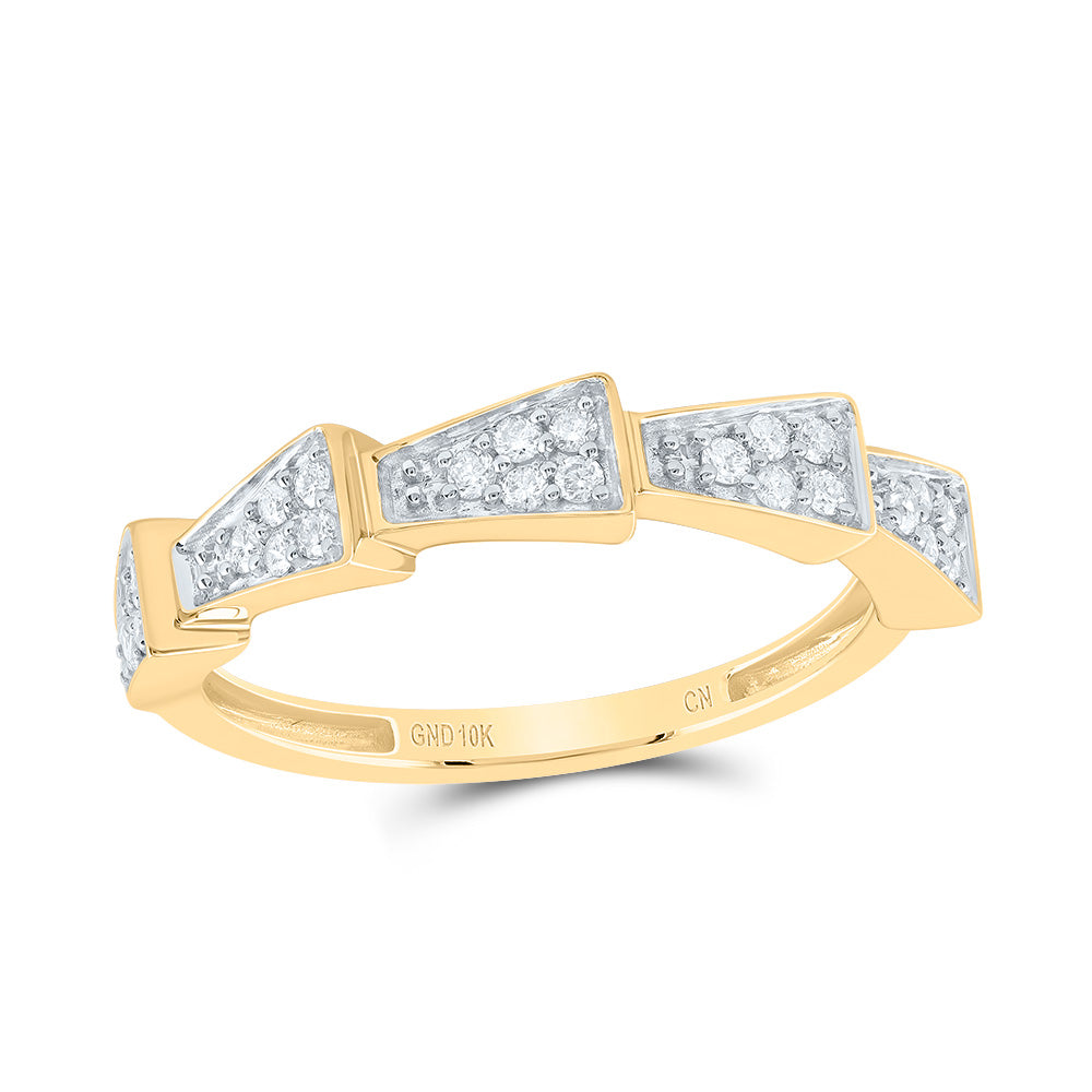 10kt Yellow Gold 1/5 Cttw Natural Diamond Bridal Wedding Engagement Anniversary Ring, Women Size: 5-9