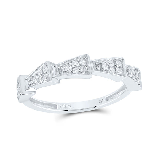 10kt White Gold 1/5 Cttw Natural Diamond Bridal Wedding Engagement Anniversary Ring, Women Size: 5-9