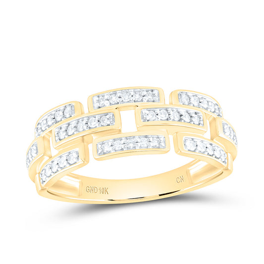 10kt Yellow Gold 1/5 Cttw Natural Diamond Bridal Wedding Engagement Anniversary Ring, Women Size: 5-9