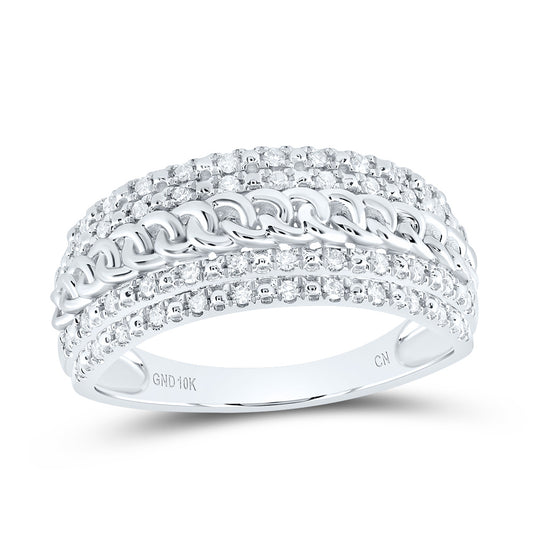 10kt White Gold 1/5 Cttw Natural Diamond Bridal Wedding Engagement Anniversary Ring, Women Size: 5-9