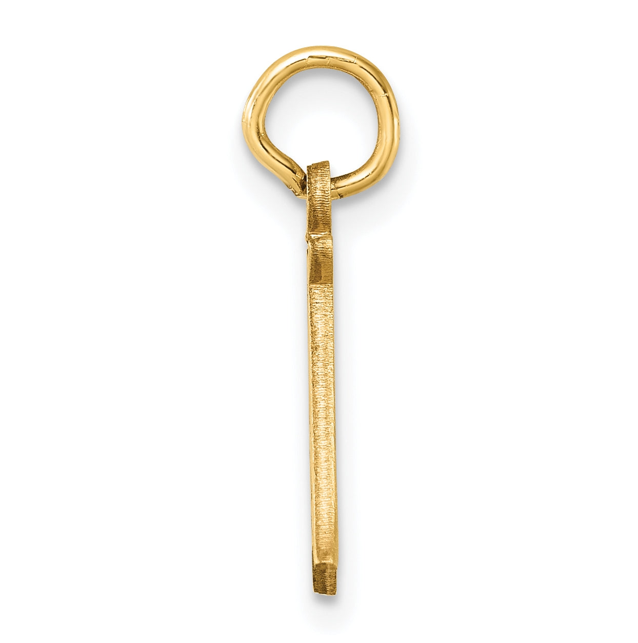 14K Yellow Gold Diamond-cut Letter A Initial Charm