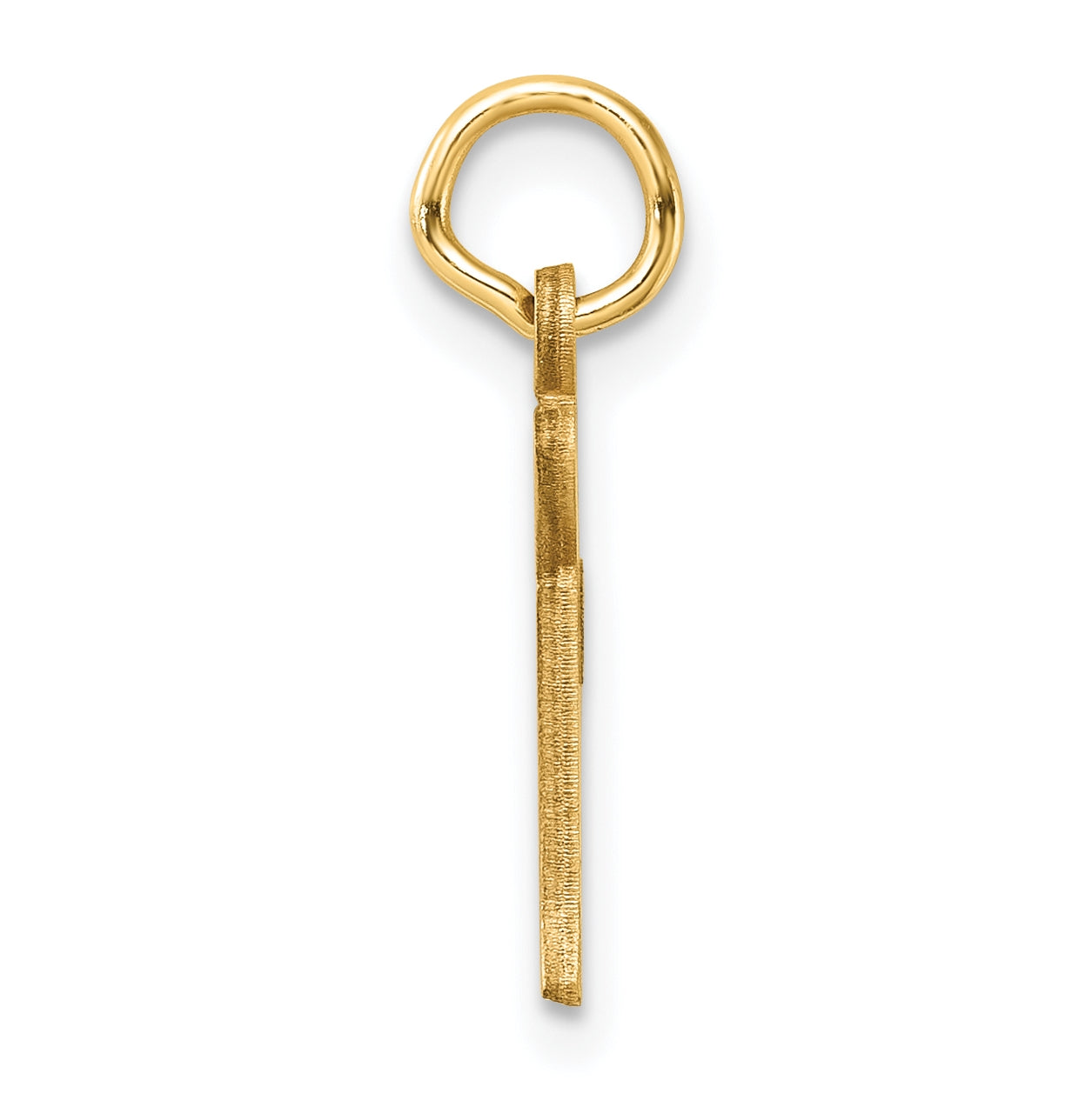 14K Yellow Gold Diamond-cut Letter G Initial Charm