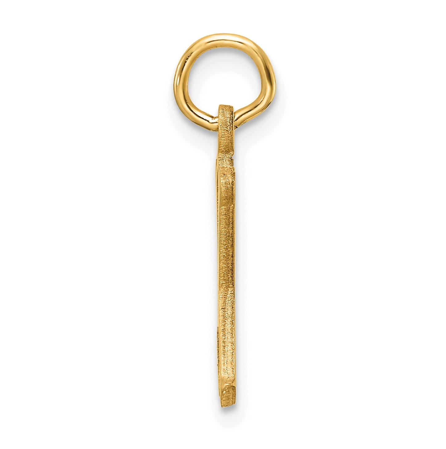14K Yellow Gold Diamond-cut Letter X Initial Charm