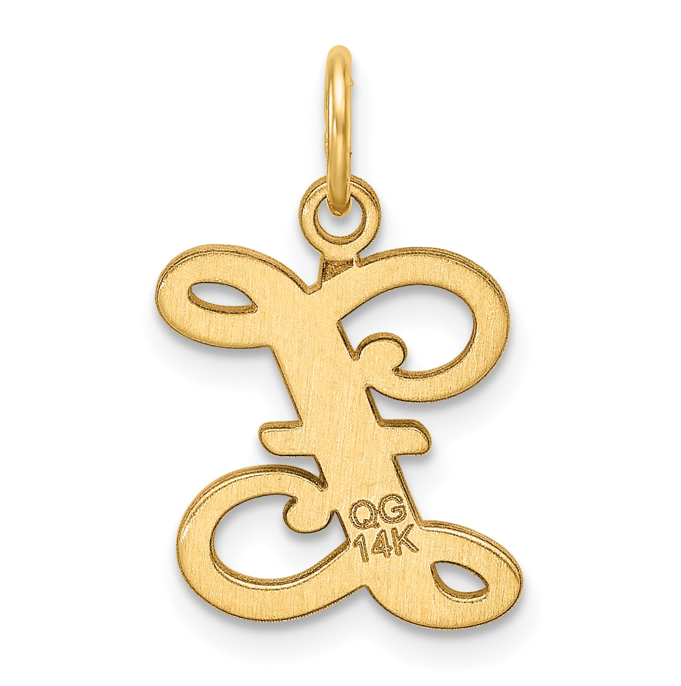 14K Yellow Gold Diamond-cut Letter Z Initial Charm