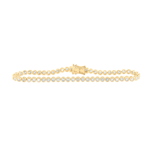 14kt Yellow Gold 2 Cttw- Natural Diamond Fashion Bracelet, Length: 7 Inch
