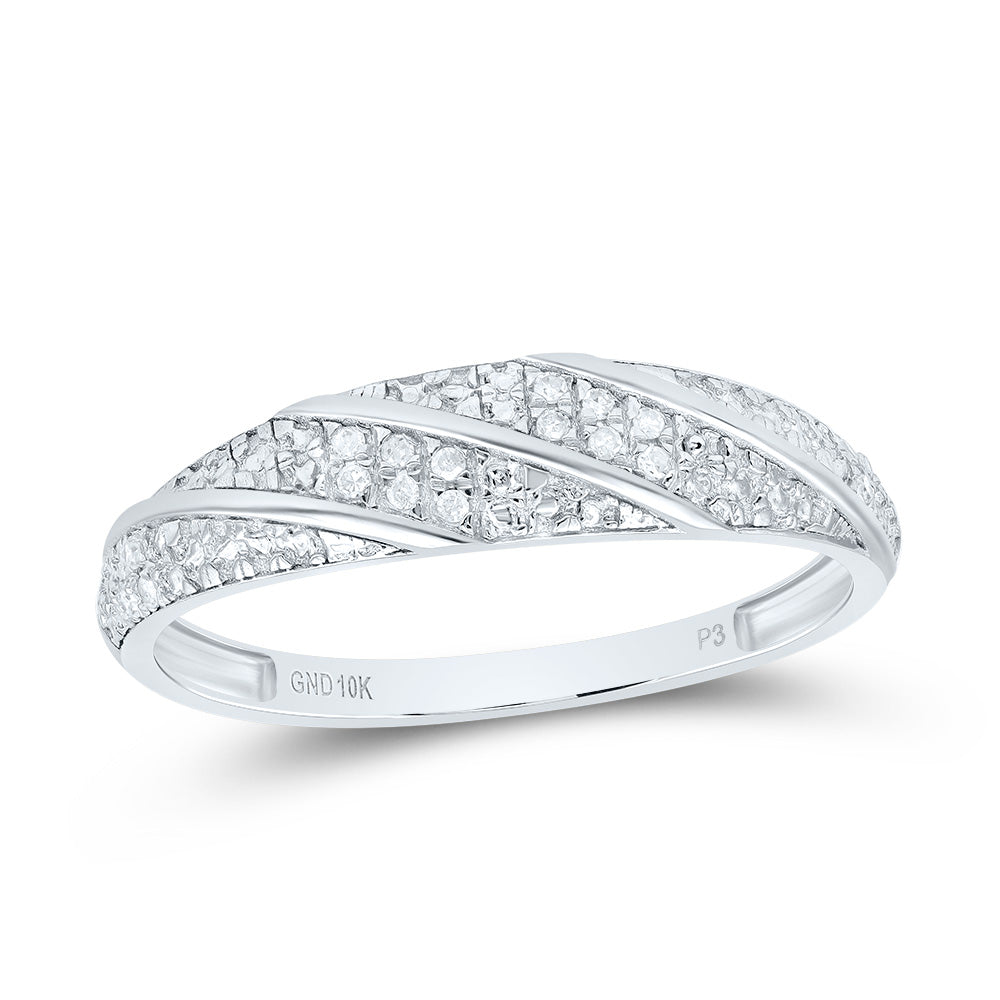 10kt White Gold His & Hers 1/4 Cttw Natural Diamond Square Bridal Wedding Ring Band Set, Women Size: 5-9, Men Size: 8-12