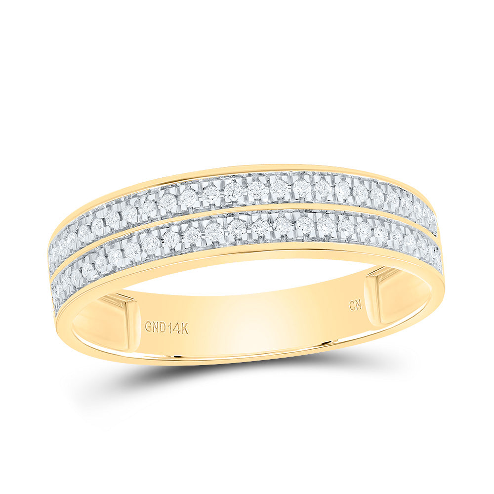 14k Yellow White Gold His & Hers 3/4 Cttw Natural Diamond Oval Bridal Wedding Ring Band Set , Women Size: 5-9, Men Size: 8-12