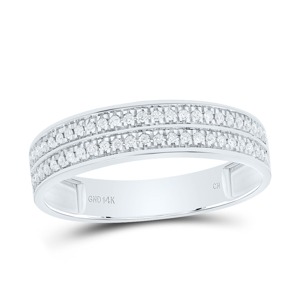 14kt White Gold His & Hers 3/4 Cttw Natural Diamond Oval Bridal Wedding Ring Band Set, Women Size: 5-9, Men Size: 8-12