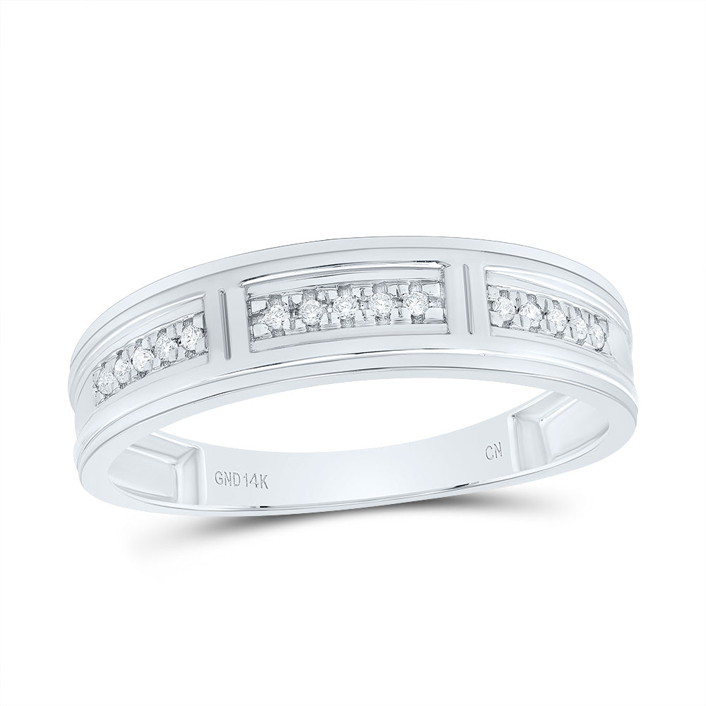 14kt White Gold His & Hers 1/2 Cttw Diamond Oval Bridal Wedding Ring Band Set, Women Size: 5-9, Men Size: 8-12