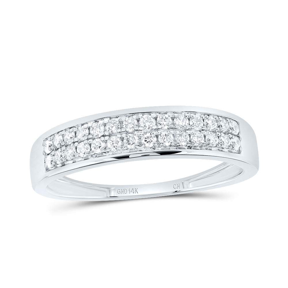 14kt White Gold His & Hers 1 Cttw Diamond Round Bridal Wedding Ring Band Set, Women Size: 5-9, Men Size: 8-12