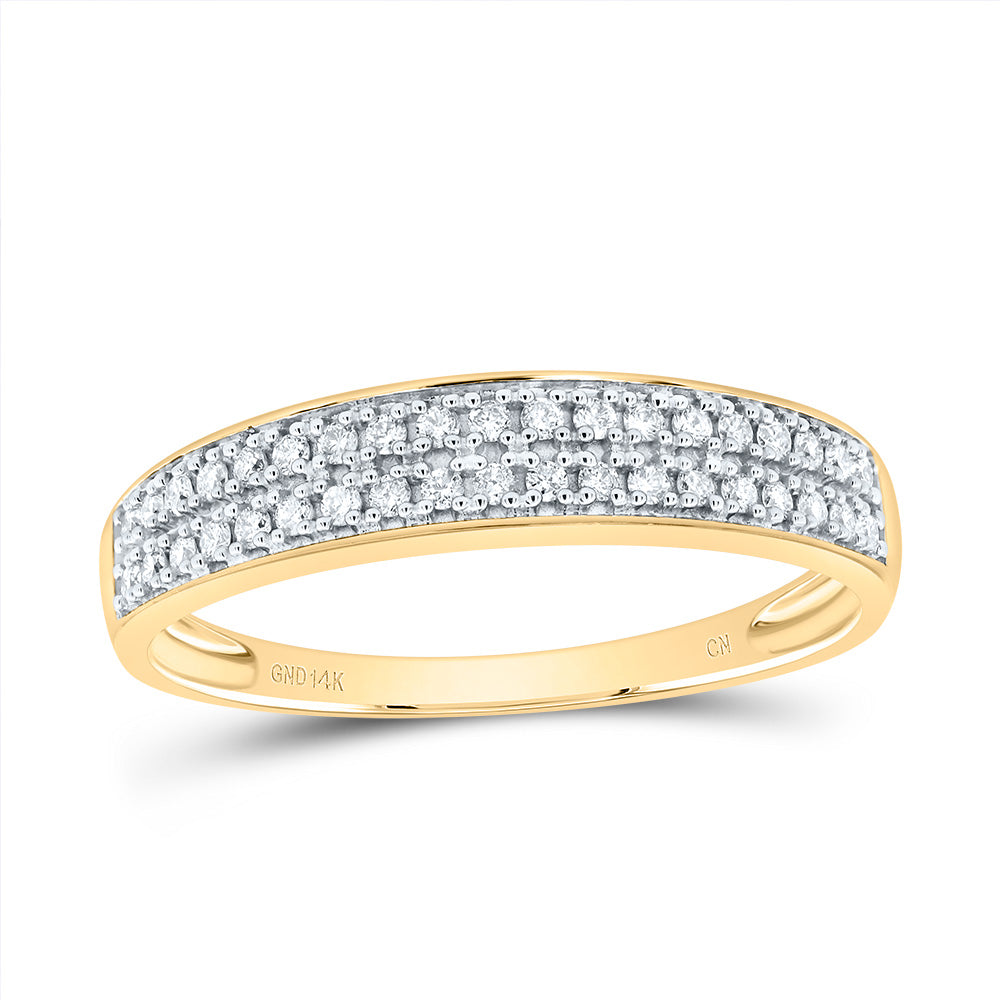 14kt Yellow Gold His & Hers 1 1/3 Cttw Diamond Square Bridal Wedding Ring Band Set, Women Size: 5-9, Men Size: 8-12