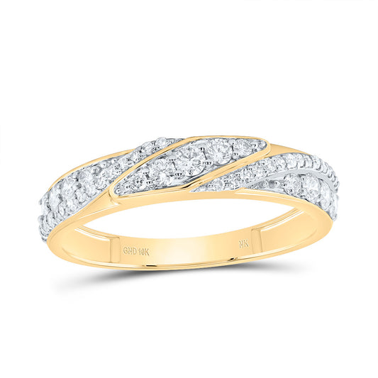 10kt Yellow Gold His & Hers 1 3/4 Cttw Diamond Round Bridal Wedding Ring Band Set, Women Size: 5-9, Men Size: 8-12