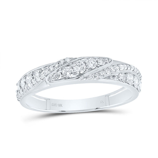 10kt White Gold His & Hers 1 3/4 Cttw Diamond Round Bridal Wedding Ring Band Set, Women Size: 5-9, Men Size: 8-12