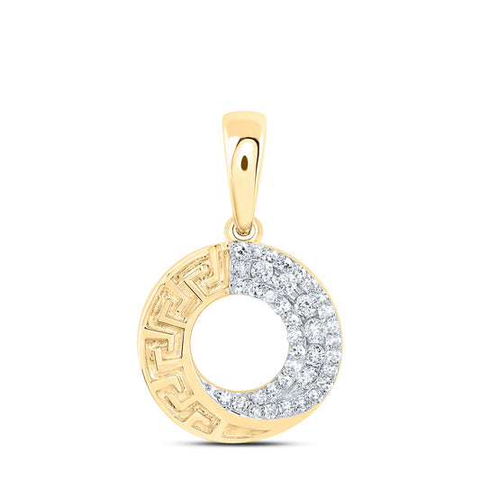 10kt Yellow Gold 1/5 Cttw Diamond Circle Pendant
