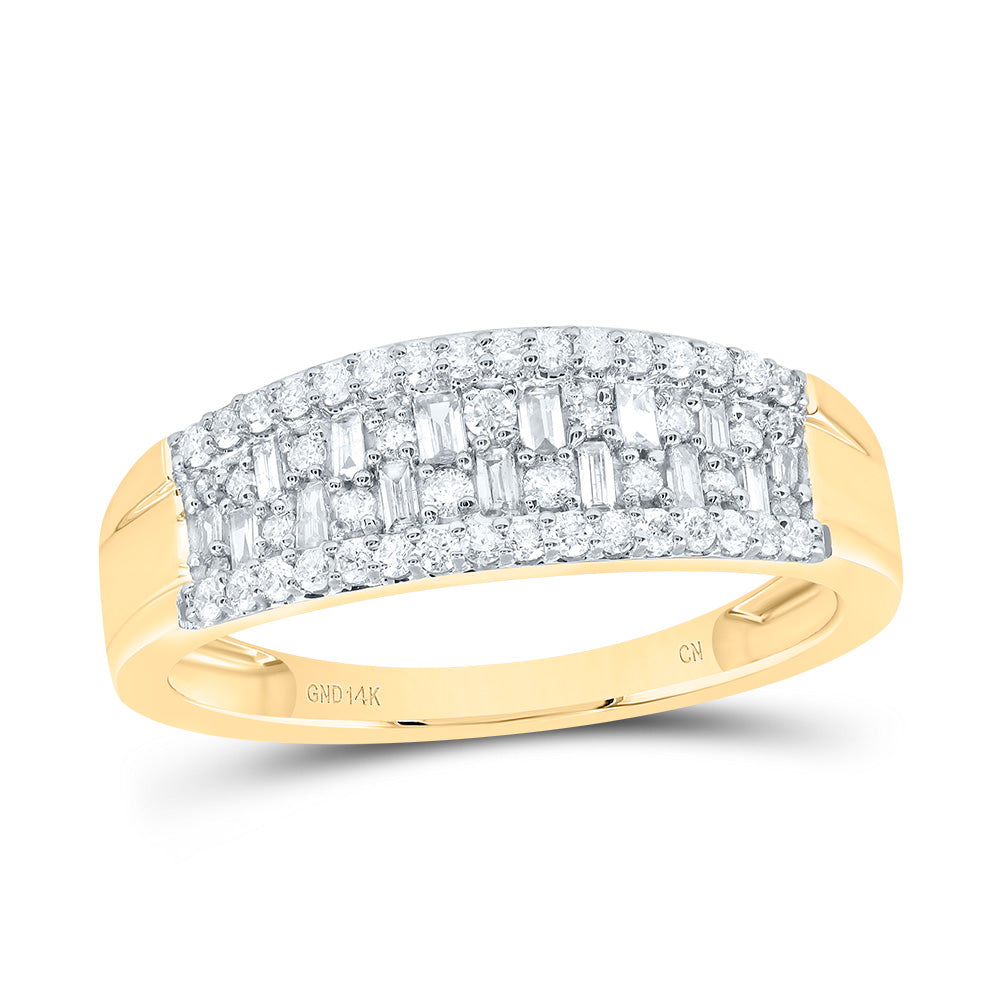 14kt Yellow Gold 1/2 Cttw Diamond Bridal Wedding Engagement Anniversary Ring, Women Size: 5-9