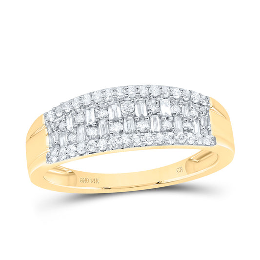 14kt Yellow Gold 1/2 Cttw Diamond Bridal Wedding Engagement Anniversary Ring, Women Size: 5-9