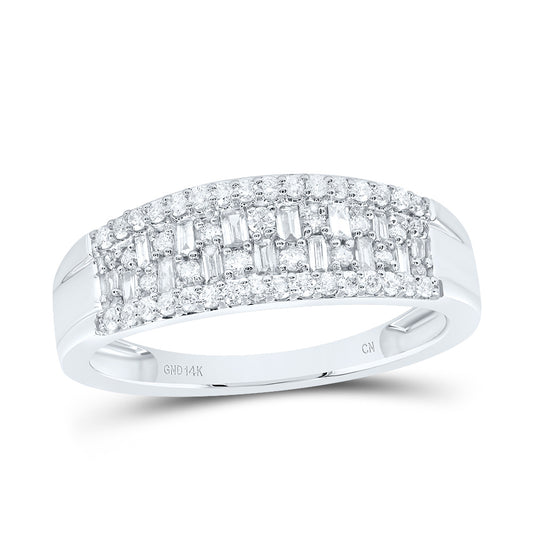 14kt White Gold 1/2 Cttw Diamond Bridal Wedding Engagement Anniversary Ring, Women Size: 5-9