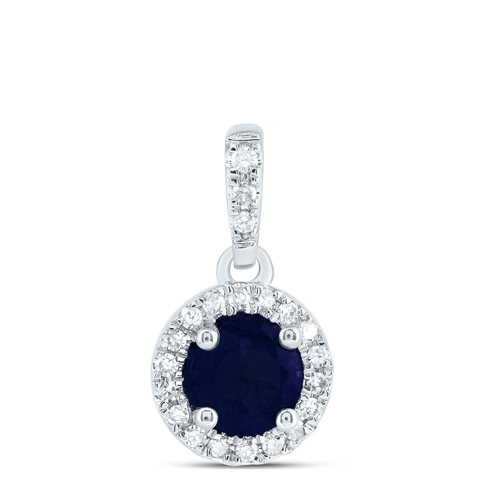 14kt Yellow Or White Or Rose Gold Diamond 5mm Round Natural Gem Round Pendant