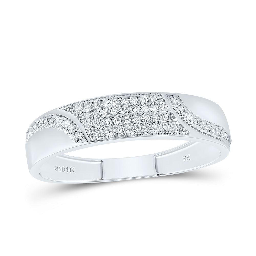 10kt White Gold His & Hers 3/4 Cttw Diamond Oval Bridal Wedding Ring Band Set, Women Size: 5-9, Men Size: 8-12