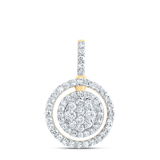 10kt Yellow Gold 3/8 Cttw Diamond Fashion Round Pendant