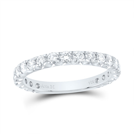 14kt White Gold 1 Cttw Diamond Ana M Fashion Cnc Wedding Engagement Anniversary Band, Women Size: 5-9