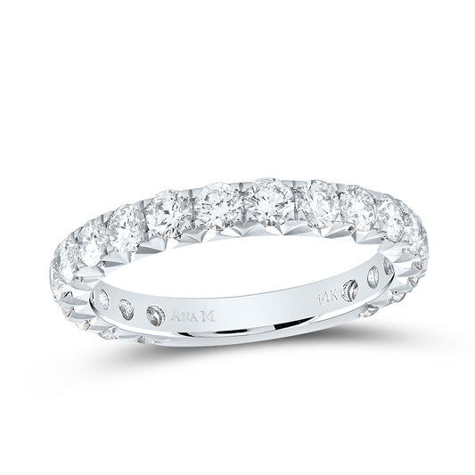 14kt White Gold 1 5/8 Cttw Diamond Ana M Fashion Cnc Wedding Engagement Anniversary Band, Women Size: 5-9