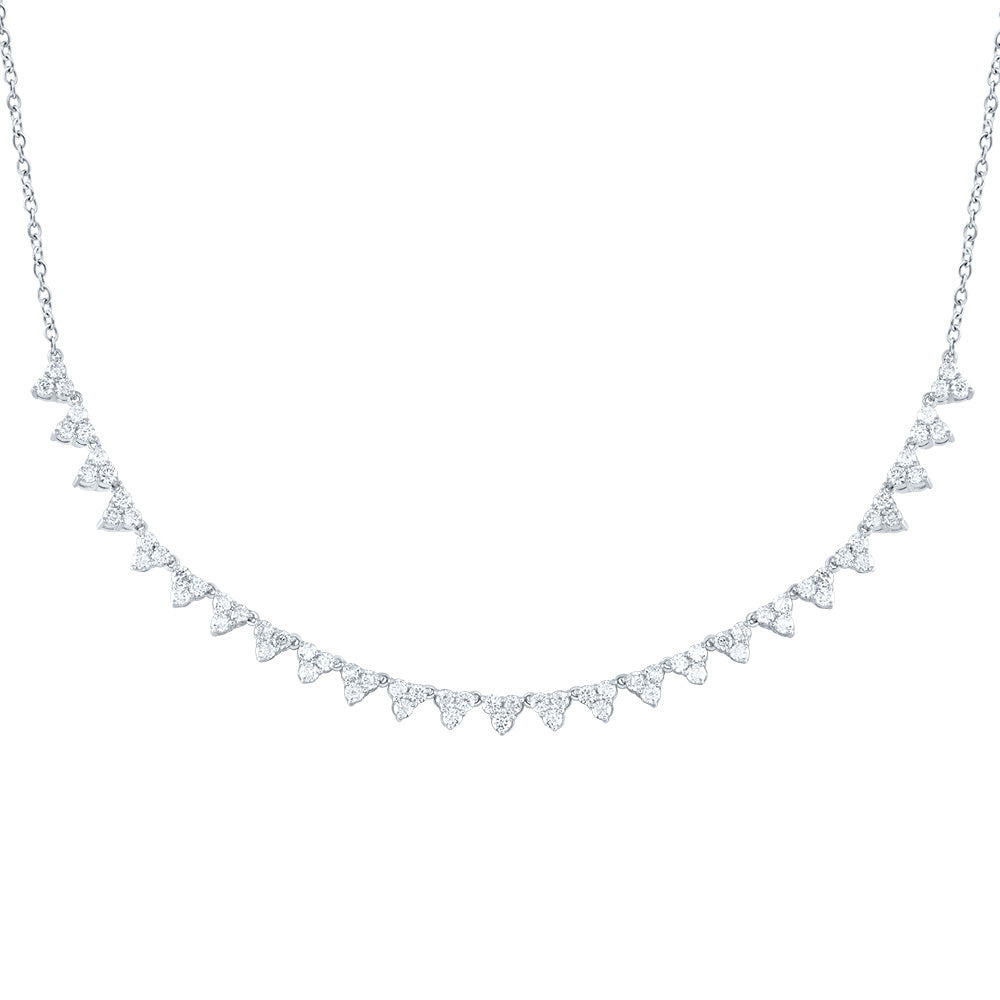 14kt White Gold 1 1/3 Cttw Diamond Fashion Necklace, Length: 18 Inch