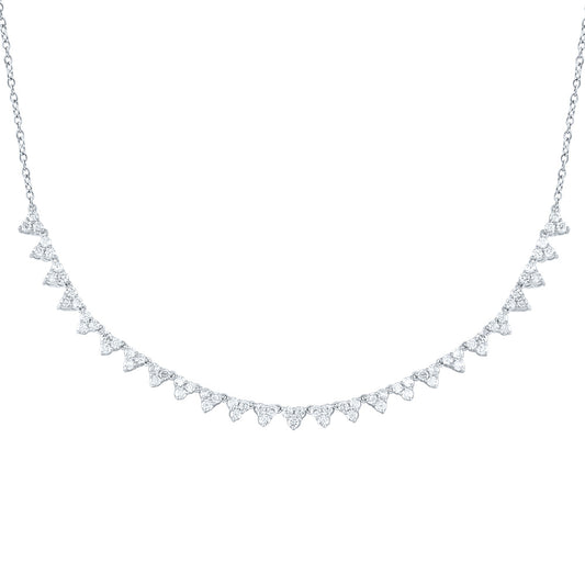 14kt White Gold 1 1/3 Cttw Diamond Fashion Necklace, Length: 18 Inch