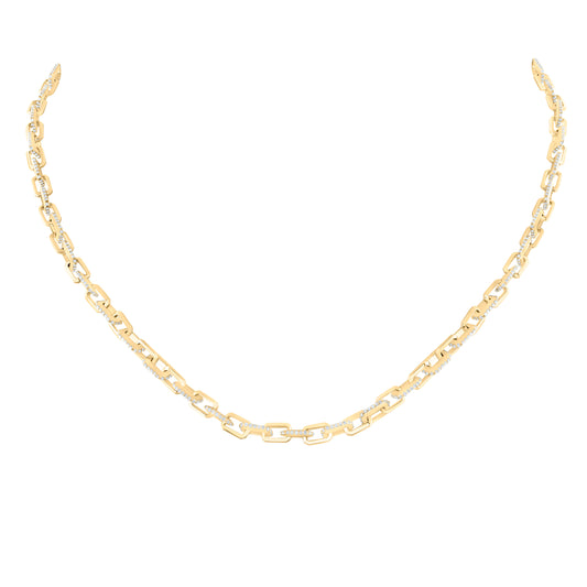 14kt Yellow Gold 3 1/3 Cttw Diamond Ana M Fashion Necklace, Length: 18 Inch