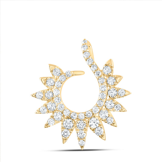 14kt Yellow Gold 1/2 Cttw Natural Diamond Ana M Fashion Pendant