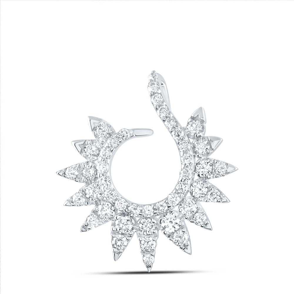14kt White Gold 1/2 Cttw Natural Diamond Ana M Fashion Pendant