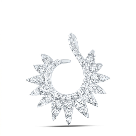 14kt White Gold 1/2 Cttw Natural Diamond Ana M Fashion Pendant