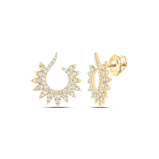 14kt Yellow Gold 5/8 Cttw Natural Diamond Ana M Fashion Earring