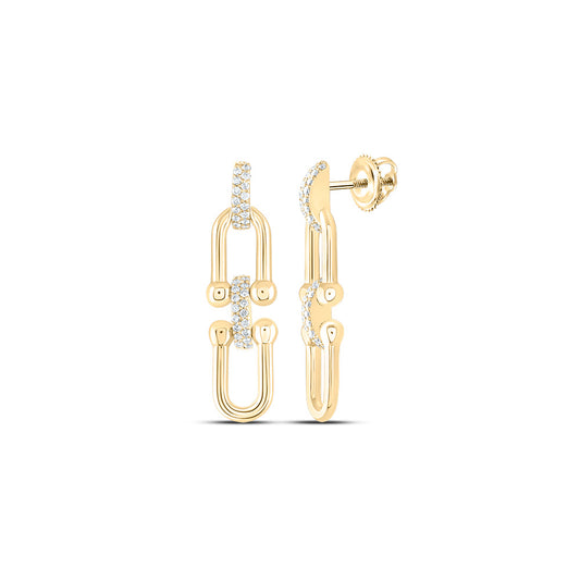 14kt Yellow Gold 1/3 Cttw Diamond Ana M Fashion Earring
