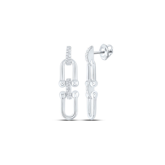 14kt White Gold 1/3 Cttw Diamond Ana M Fashion Earring
