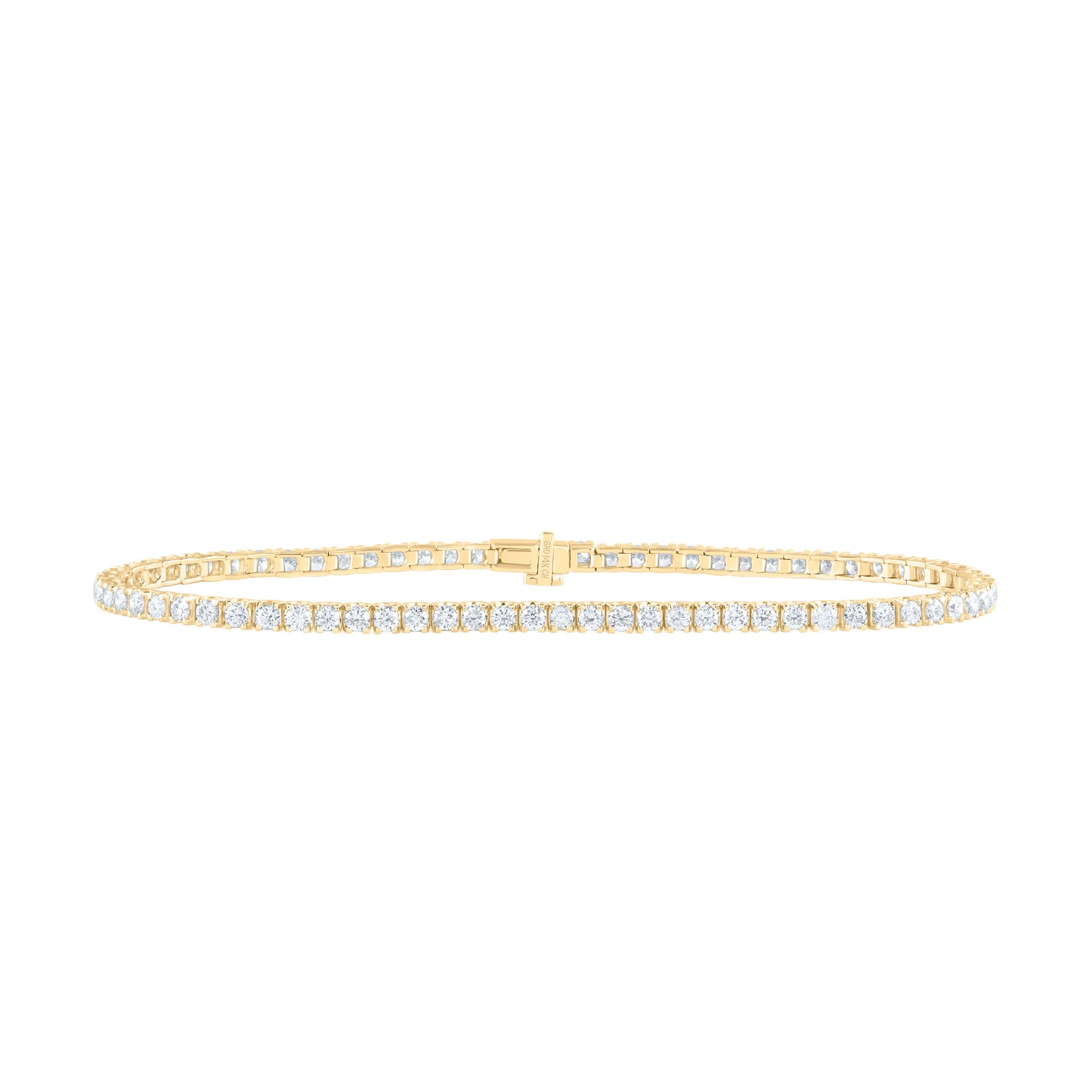 14K Yellow Or White Gold 2 1/2Ctw Natural Diamond Cn Fashion Tennis Bracelet (7 Inch)
