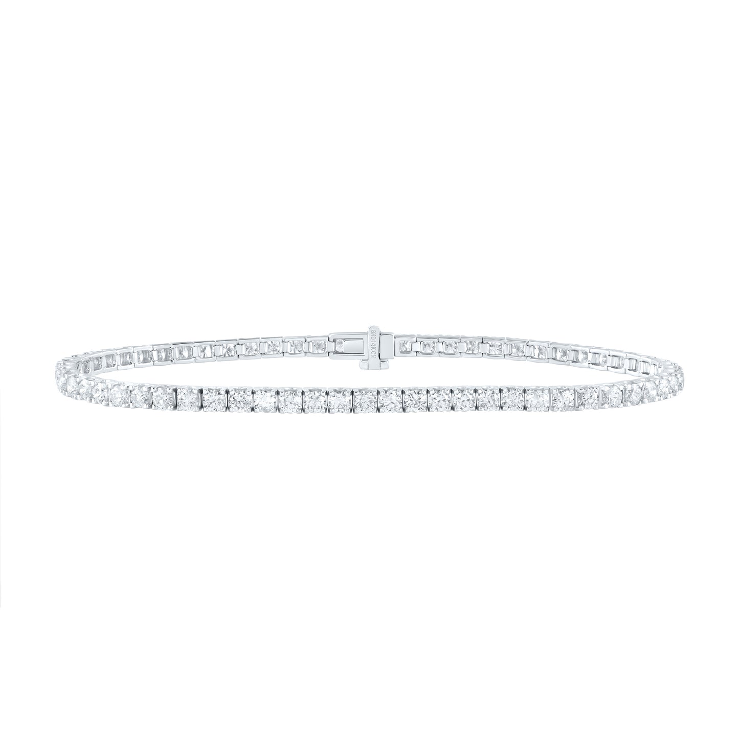 14kt White Gold 3 1/3 Cttw Diamond Fashion Tennis Bracelet, Length: 7 Inch