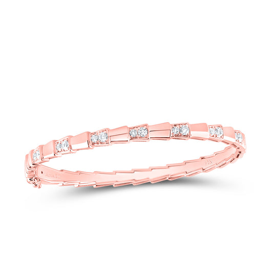 14kt Rose Gold 3/4 Cttw Diamond Ana M Fashion Bangle