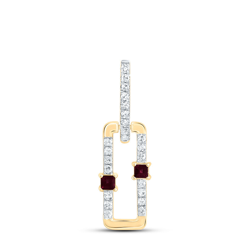 14kt Yellow Or White Or Rose Gold Diamond Pr Emerald Natural Gem Paper Clip Pendant