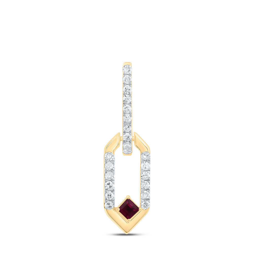 14kt Yellow Or White Or Rose Gold Diamond 1.7mm Pr Emerald Natural Gem Paper Clip Pendant