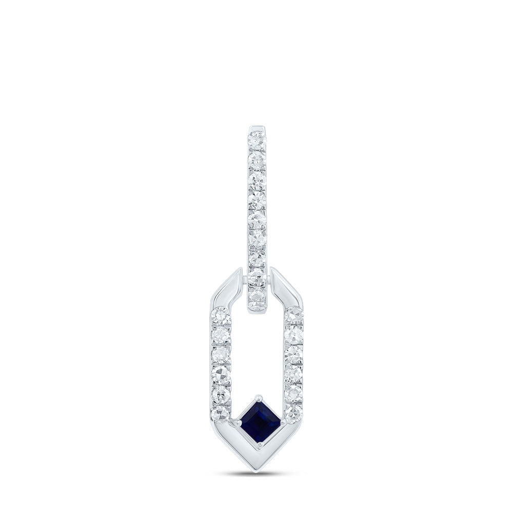14kt Yellow Or White Or Rose Gold Diamond 1.7mm Pr Emerald Natural Gem Paper Clip Pendant