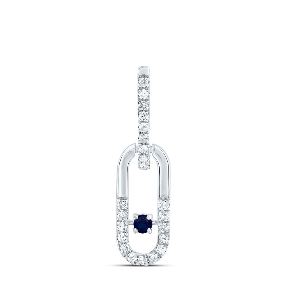 14kt Yellow Or White Or Rose Gold Diamond 1.8mm Round Emerald Natural Gem Paper Clip Pendant